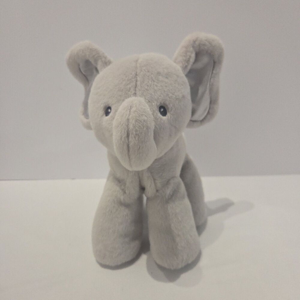 Baby Gund Plush Bubbles Elephant Grey 4048399 Satin Ears Feet Stuffed Animal